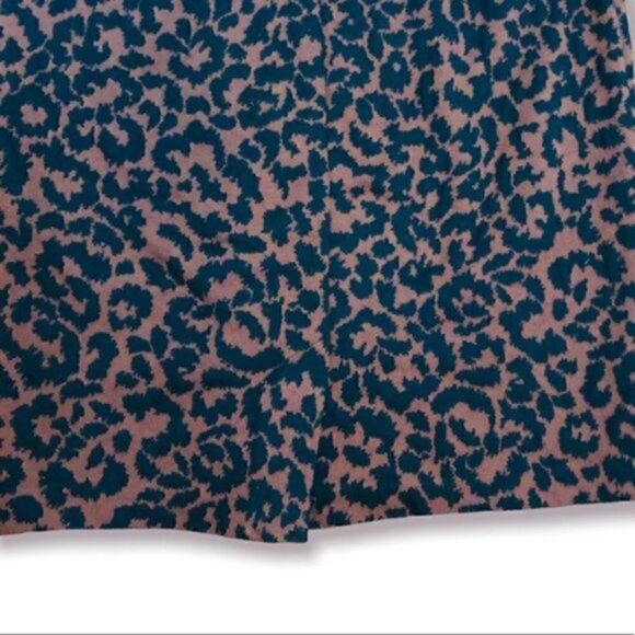 Nicole Miller Leopard Print Sweater Mini Skirt Pencil Brown M - Picture 5 of 8